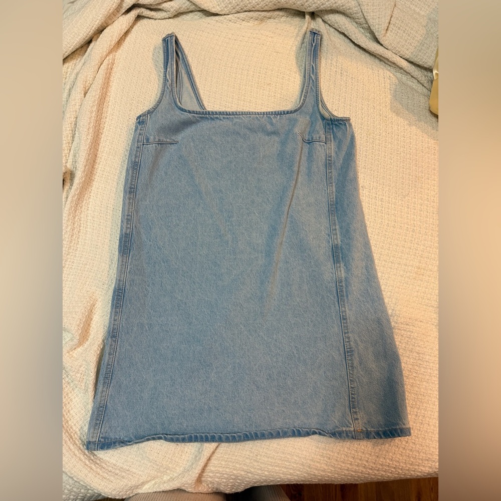 Zara Light Blue Denim Mini Dress
